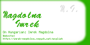 magdolna imrek business card